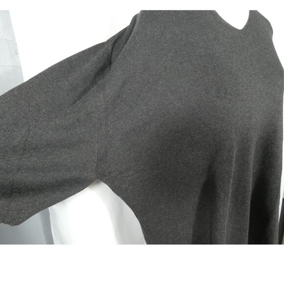 Murano Italia XXL Charcoal Gray V-Neck Short Sleeved Sweater Business Cocktails - Picture 3 of 8